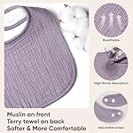 100% Cotton Muslin Baby Bibs 10-Pack Baby Drool Bibs for Unisex Baby Toddlers Infant Newborns Drooling and Teething - Image 2