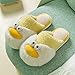 Pantoufles Coton Femme Slippers,Automne Hiver Anti-Glissement Peluches Jaune Mignon Grosse Tête Poussin Pantoufles En Coton Chaud Intérieur Fond Doux Anti-Skid Chambre À Coucher Lumière Chaussure