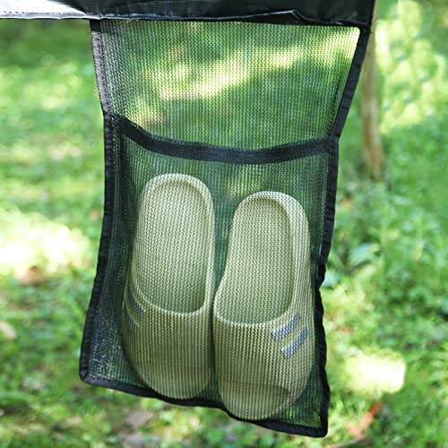 Image of HBTower Trampoline Ladder, 2 Steps with Wide Steps, Trampoline Storage Bag, Universal Hook, 220 lbs Capacity Trampoline Accessories for Children Kids, Black