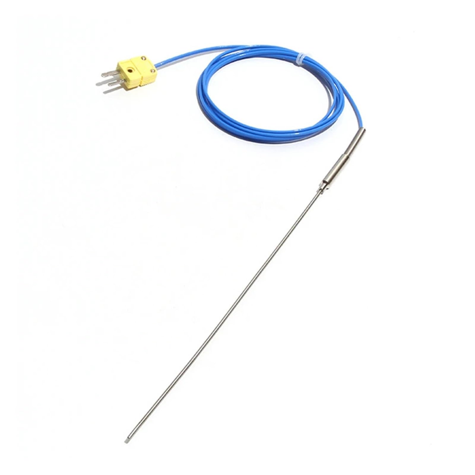 temperaturfühler Gepanzertes Thermoelement Typ K, biegsamer Sensordraht, 1 mm//2 mm/3 mm – 8 mm Durchmesser, 100/200/300 mm, WRNK-191, 0–1100 Grad Temperatursensor(Probe diam 1X200mm)