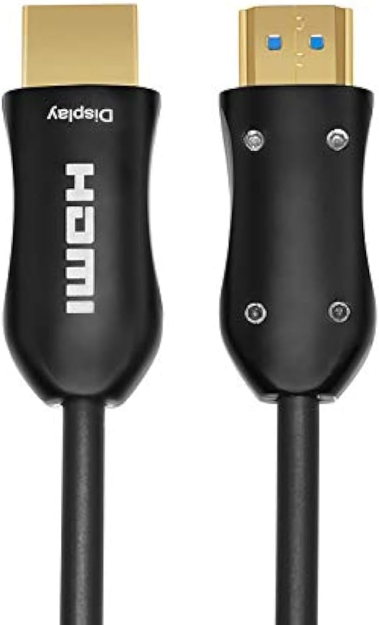 Fiber Optic HDMI Cable 500FT (150m) - ARC HDMI2.0 18Gpbs 4k@60 4:4:4 - PET Braided Cord and Gold Plated Connector Support 4K, UHD 2160p, HD 1080p, 3D, Xbox 360, PS4, Computer