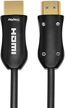 Fiber Optic HDMI Cable - 25FT ARC HDMI2.0 18Gpbs 4k@60 444 - PET Braided Cord and Gold Plated Connector Support 4K, UHD 2160p, HD 1080p, 3D, Xbox 360, PS4, Computer