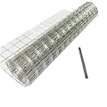 Stainless Steel Hardware Cloth Size:19Gauge 1inch 16inchx8Feet 304 Stainless Steel Welded Wire Mesh Supports Poultry Netting Cage Fence,Keep The Animals Out, Protecting New Plants