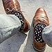 Men's Polka Dots Dress Crew Fashion Casual Socks, Black/Multicolor, 10-13 - 1 Pair