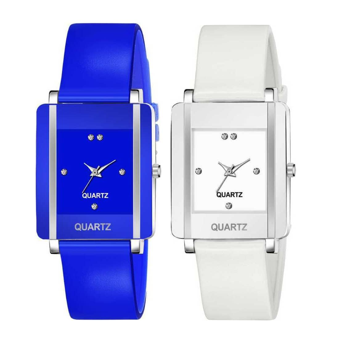 KE GALLERY Women and Girls Analog Rectangular Diamond Dial Leather Strap Watch Pack of 2(KM-2001-Multi) (B0CD5QGTNH) Amazon Price History, Amazon Price Tracker