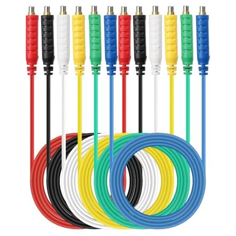 Sumnacon Magnetic Jumper Wires 6 Pcs Silicone Soft Flexible Magnetic Jumper Test Leads for Testing 30VAC 5A 20AWG Jumper Test Wires for HVAC Professional Jumper Cables for Thermostats,Sensors Cover
