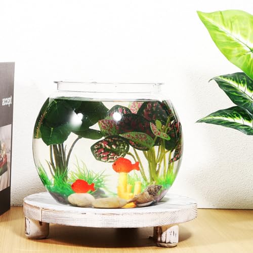 Image of Milisten 2Pcs Fish Tank Plants Plastic, Fish Tank Decorations, Artificial Plants, Aquarium Decorations Accessories, Mini Plants Goldfish Hides