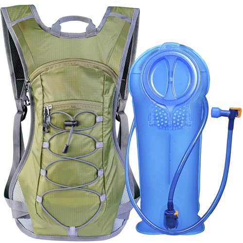 Unigear Hydration Pack Backpack with 70 oz 2L Water Bladder for Running, Hiking, Cycling, Climbing, Camping, Biking (Green)