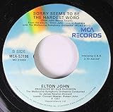 Elton John 45 RPM Sorry Seems to be the Hardest Word / Candle in the Wind