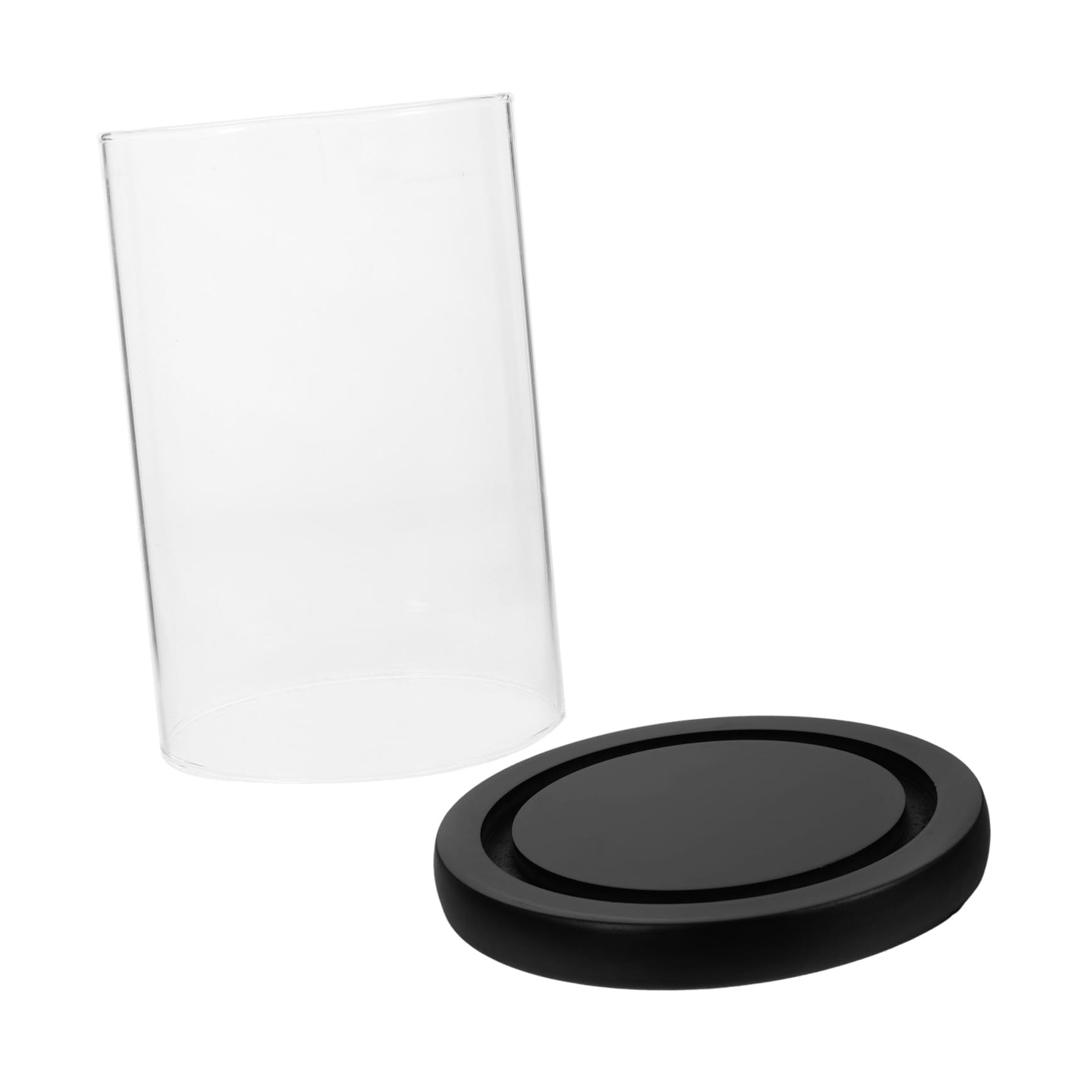 LIFKICH Candlestick Windproof Candle Protectors Desktop Glass Shades Transparent Glass Shades Household Candle Holder Cylinder Candle Holder Household Candle Shades Glass Candle Shade