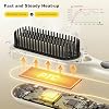 HITTIONA Steam Hair Straightener Brush for Women - 3 in 1 Ionic Hair Straightening, Steam Reduces Damage, Nourishes Hair, Anti-Frizz Expedites Straightening and Fast Salon Results, Travel Dual Voltage