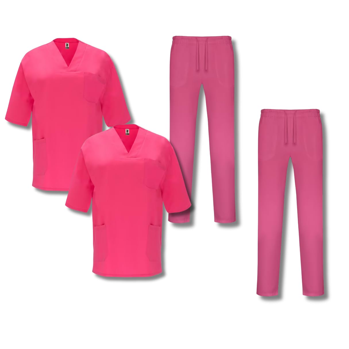 ROLY Uniforme Sanitario Unisex, Casaca Sanitaria, Pijama Sanitario Mujer, Uniforme Limpieza, Ropa de Trabajo, Pijama Enfermera Mujer (FR/ES, Letras, S, Regular, Regular, 4, ROSETÓN 78)