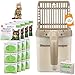 NEATER PET BRANDS Neater Scooper (Tan) and 180 Count Refill Bag Bulk Pack Value Bundle - Cat Litter Sifter Scoop System with Extra Waste Bags