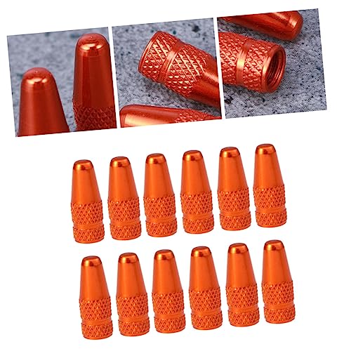 Tapas de válvula para llanta de bicicleta GALPADA, 24 piezas, aluminio anodizado, color naranja, sellado contra fugas y suciedad miniatura 4