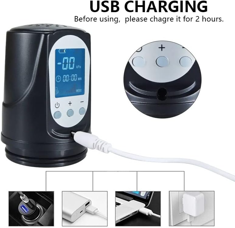 Miniatura 4 de Extensión de ampliación Pen Pump 2 intensidades de succión, bomba de vacío eléctrica mejora bolsillo de silicona de succión, potente herramienta de