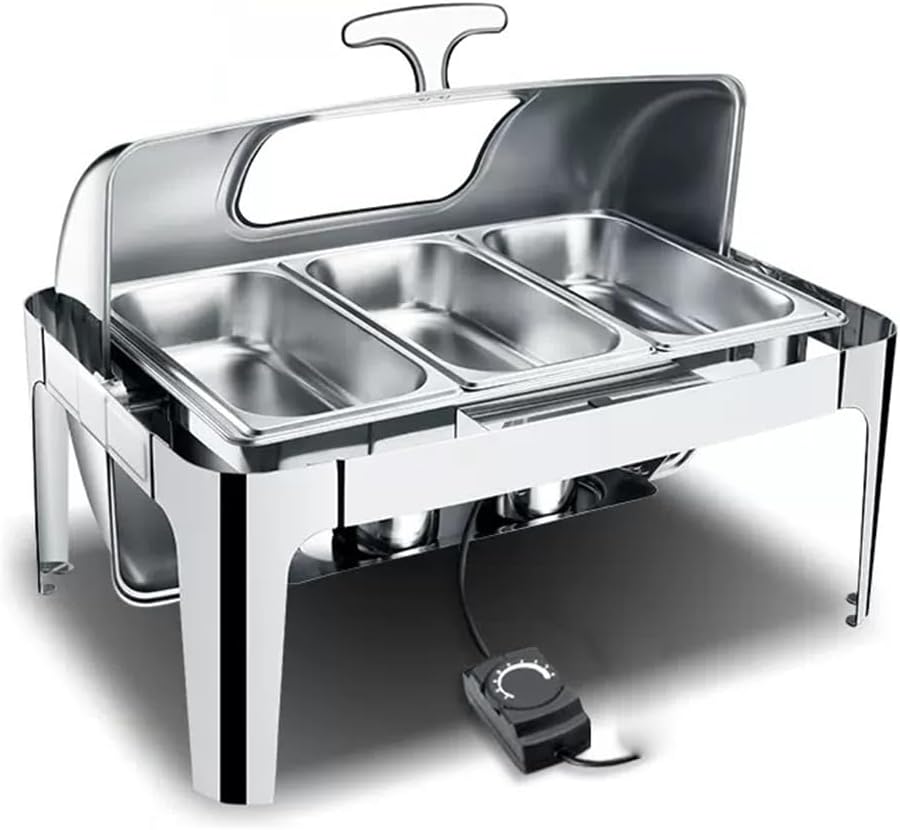 Food Warming Cabinet flip-top Buffet Tableware hot Pot Electric Buffet Tableware Two Heating Methods (Electric A) (Electric C)
