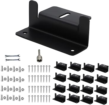 Solar Panel Mounting Brackets Z Bracket, with Nuts and Bolts,Suitable for 50W to 150W Solar Panels on RV,Boats,Motorhome, Cabins, Sheds, Garages,Off Grid,Black,4 Units 16PCS