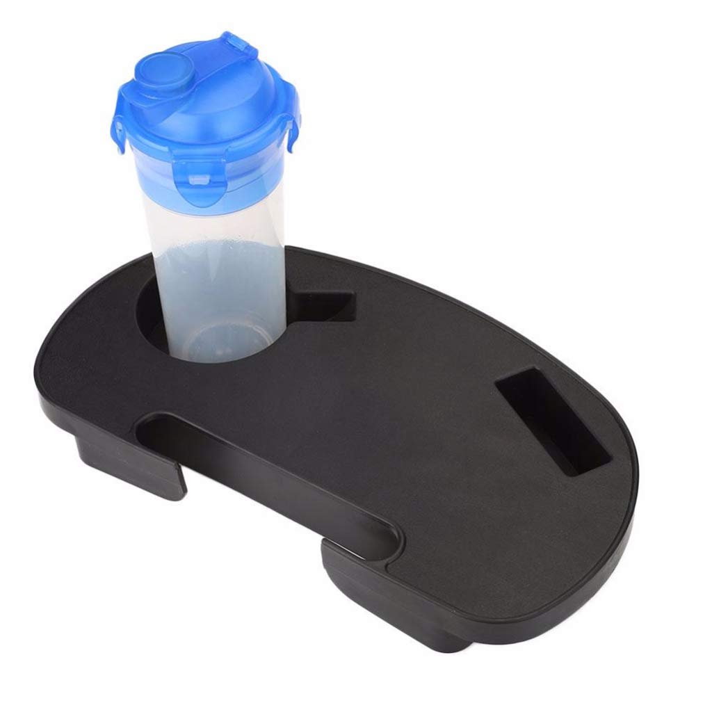 Plateaux Latéraux Pour Chaise Longue - 2 Porte-Gobelets Avec Support Téléphone | Noir - Pour Jardin, Camping, Plage