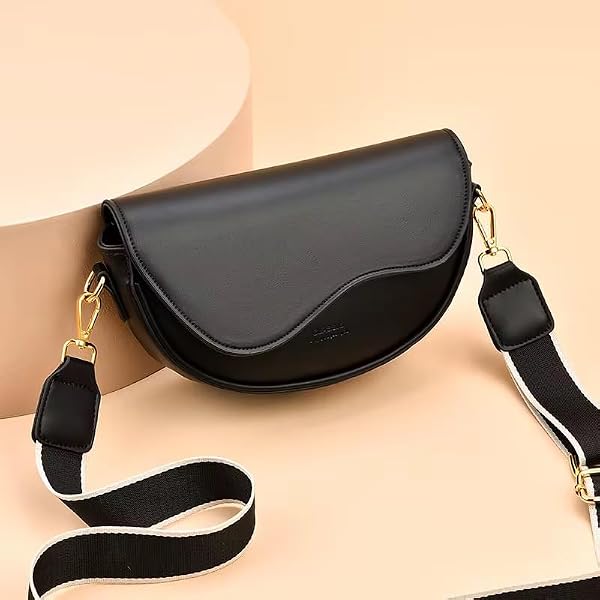 Elvirka Crossbody Bag for Women - Small Vegan Leather Shoulder Purse, Lightweight Travel Mini Handbag with Bow Detail (Black) by Elvirka - Used condition - Image 4