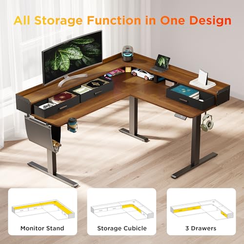 Bureau d'angle assis debout en L 160x140cm WALKINGDESK - 5