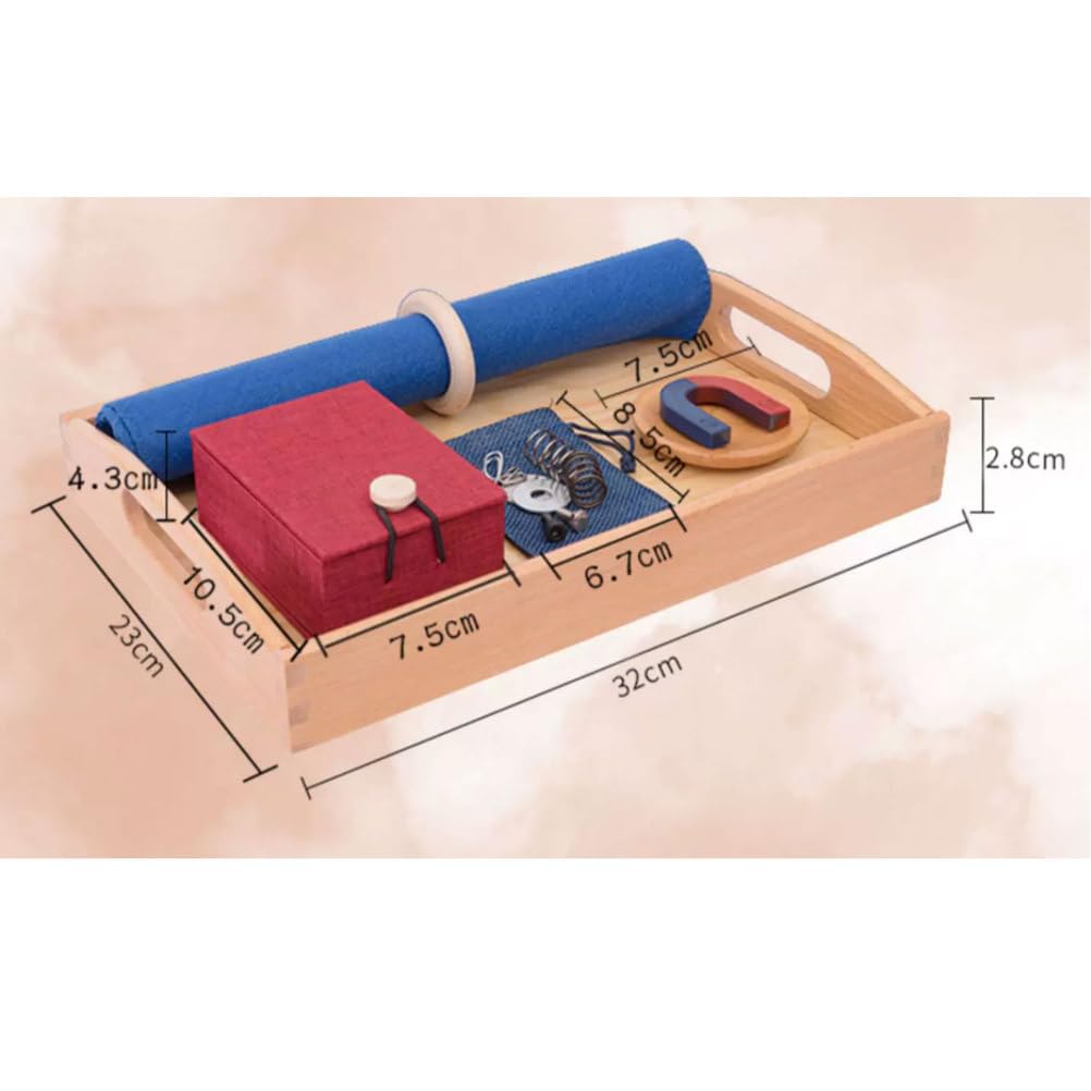 Set di vassoi da Lavoro per l'esplorazione scientifica Montessori Magnet | Materiale sensoriale per la vita pratica esperimento magnetico, gioco educativo STEM di fisica per bambini piccoli