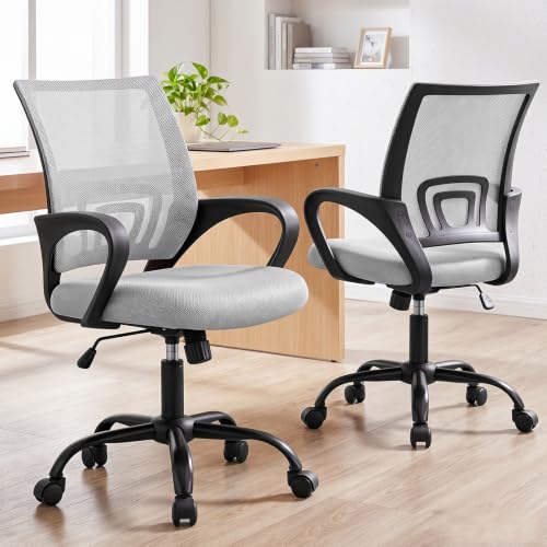 Image of DUMOS Ergonomic Office Chair, Mid-Back Executive Desk Chair 2 Pack
