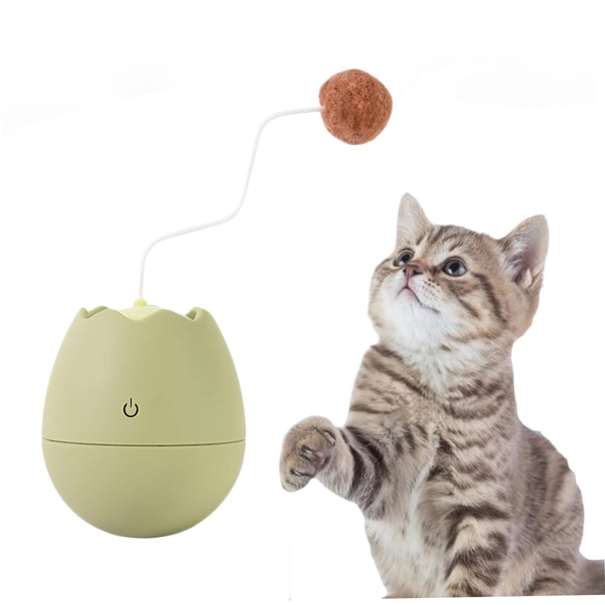 BESPORTBLE Jouet Interactif pour Chat Design Coquille Œuf Électrique Rotation Stimule Instinct De Chasse