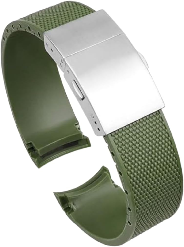 Rubber Silicone Watch Strap Waterproof Watchband for Longines Conquest