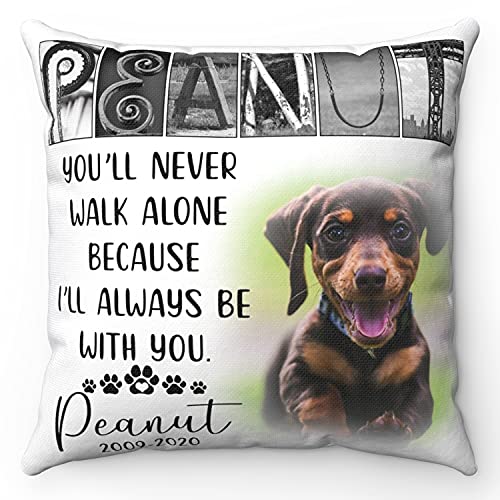Top 10 Best Dog Memorial Pillow in 2022 9 DT Home 9 Dog Memorial Pillowcase, You'll Never Walk Alone ...