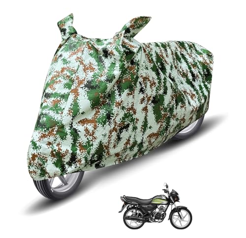 Image of Auto Hub Waterproof Bike Cover Compatible with CD 110 Dream Dustproof, UV Protection Two Wheeler Bike CD 110 Dream Cover - Forest