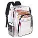 Heavy Duty Clear Backpack Transparent Bag With Reinforced Straps - Student Bookbag for School, Security, Sporting Events