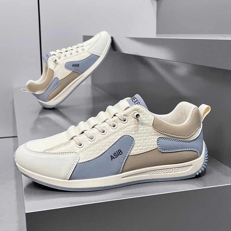 Men's Sports Shoes - Comfortable and Slip-Resistant Casual Shoes, Featuring a Rubber Sole, with a Lacing Design, and a Soft Sole. Suitable for All Seasons, They are Ideal for Daily Casual Occasions.2