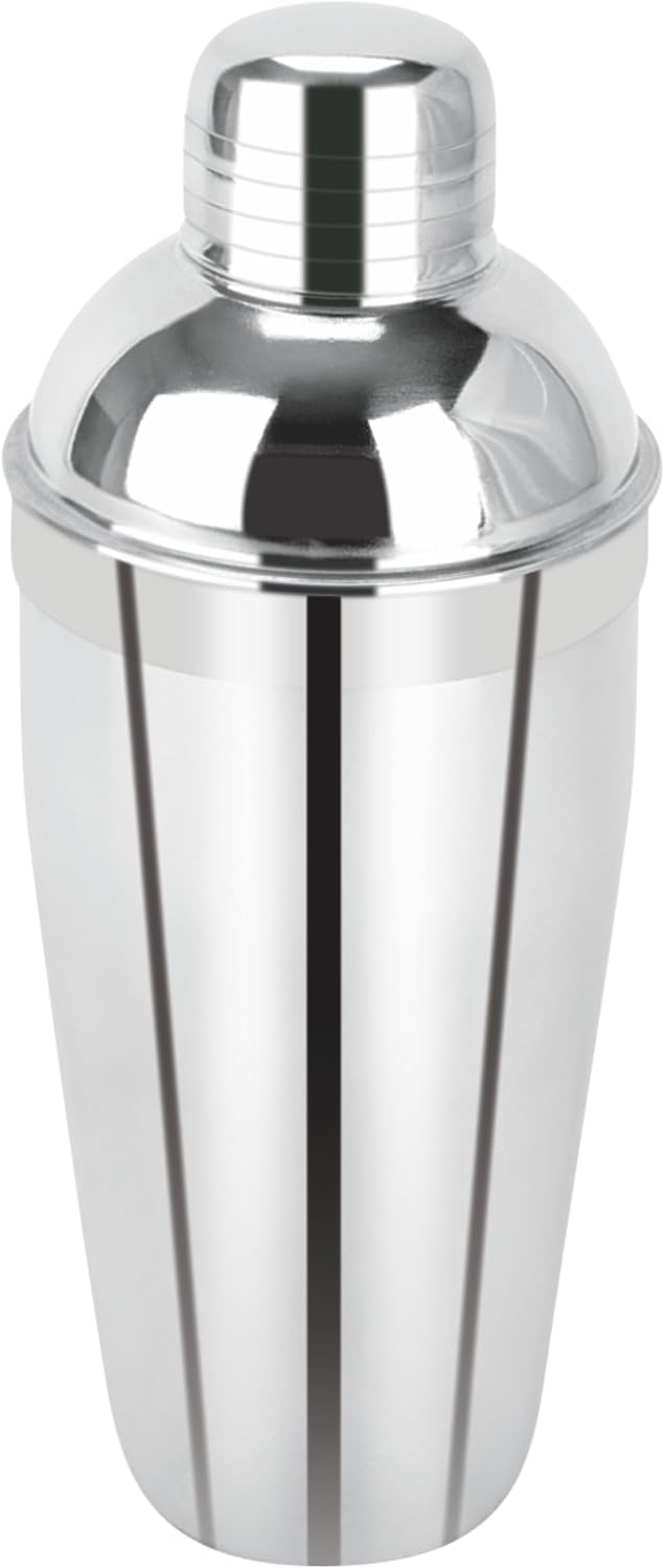 X spring Stainless Steel Cocktail Shaker, 550ml Cocktail Shaker for Party Martini Drink Shaker with Built-in Strainer for Bartending and Home Steel Margarita Cobbler Shaker Mixer Essential Accessories