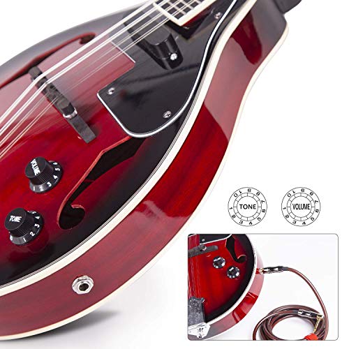 Mandolin A Style Acoustic Electric Mandolins Instrument Vintage Red Sunburst Mahogany Wood for