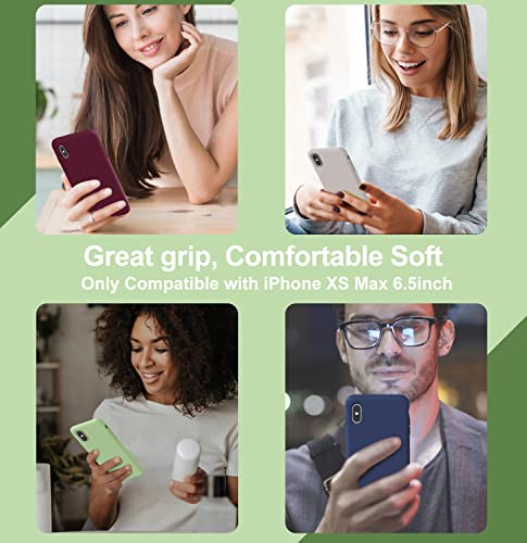 Vooii For Iphone Xs Max Case, Soft Liquid Silicone Slim Rubber Full Body Protective Iphone Xs Max Case Cover (With Soft Microfiber Lining) Design For Iphone Xs Max - Matcha #TOP6