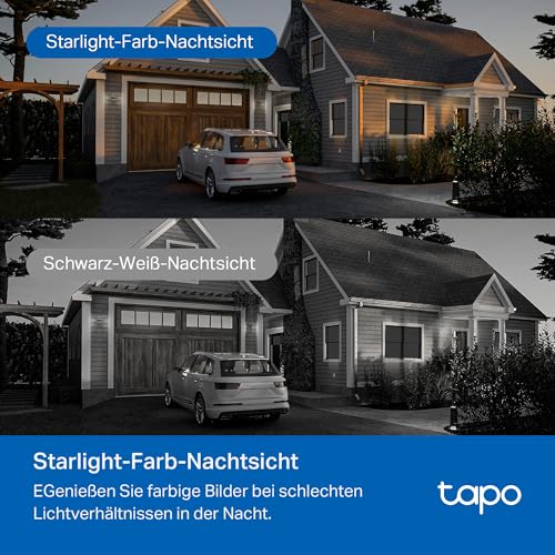 Tapo C530WS 360° Überwachungskamera Außen, 3K 5MP, Starlight Farbe Nachtsicht, KI-Erkennung, Bewegungsverfolgung, WLAN oder Ethernet, microSD-Karte bis zu 512 GB – Bild 5