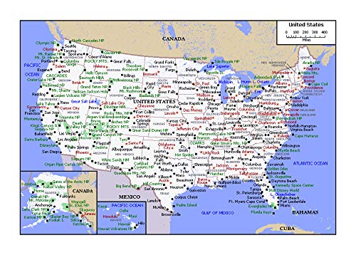 Home Comforts Political map of The United States-20 Inch by 30 Inch Laminated Poster with Bright Colors and Vivid Imagery-Fits Perfectly in Many