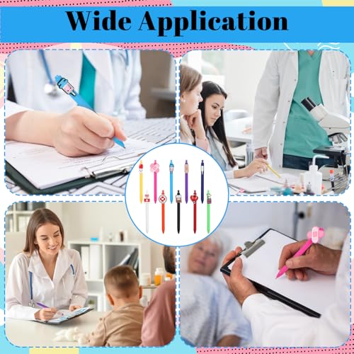 10pcs Cute Nurse Pen,Funny Nurse Pens with Heart in Black Ink for Cna Rn Medical Assistant Nursing Student,Nursing Week Gifts - Image 5