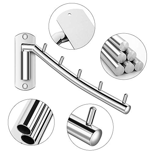 image for Newdora Folding Wall Mounted Clothes Hanger Rack Clothes Hook Stainles