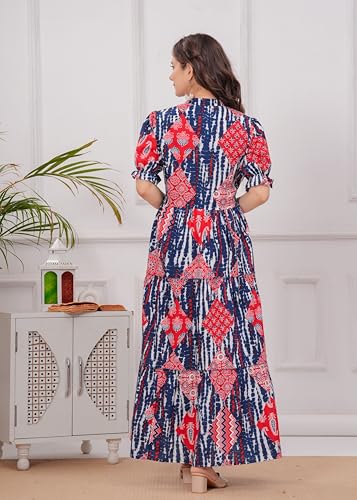 Image of Kuruti B Sheets Women's Cotton Floral Printed Regular Fit Anarkali Kurta for Women