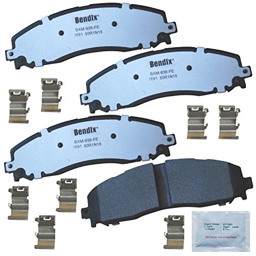 Image of Bendix Fleet Metlok MKD1691FM Semi-Metallic Rear Brake Pads for Ford F-250 Super Duty 2022-2013, F-250 Super Duty 2024, F-350 2016-2013, F-350 Super Duty 2022-2013, F-450 Super Duty 2015-2013