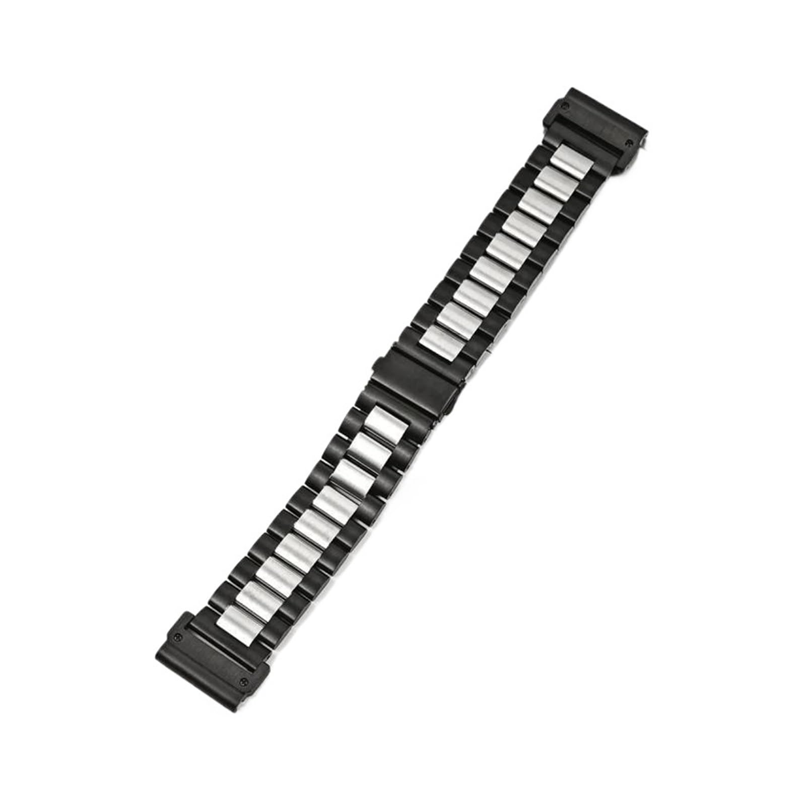 Bracelets de montre en acier inoxydable massif 22 mm 26 mm pour Garmin Fenix 8 51 mm 47 mm/7/6/5/Tactix 7/3HR (noir argenté, pour Fenix8 51 mm)