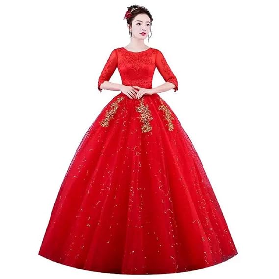 Buy THE DUBAI STUDIO Women's Red Tulle ...