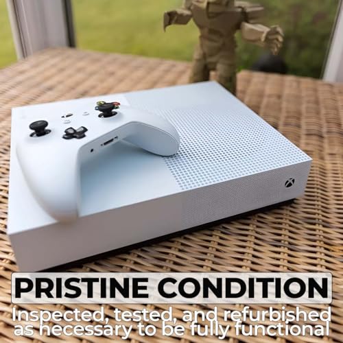 xbox one s 1tb all-digital edition console bundle - includes the xbox one s console series white 1x wireless controller and a microfiber cloth renewed