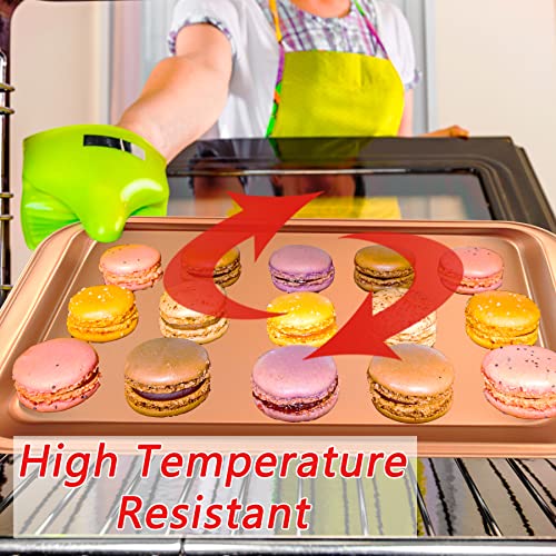 Nonstick Baking Pans Set, 5-Piece Kitchen Baking Sheets For Oven, Bakeware Sets With Round/Square Cake Pan, Muffin Pan, Loaf Pan, Roast Pan, Mobzio Cookie Sheet Set Baking Supplies (Copper) #TOP7