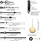 Hicarer Quarz Pendel Trigger Clock Movement Chime Spieluhr Completer Pendel Clock Kit mit 3 Paar Pik, Phantasie, Gerade Uhrzeiger
