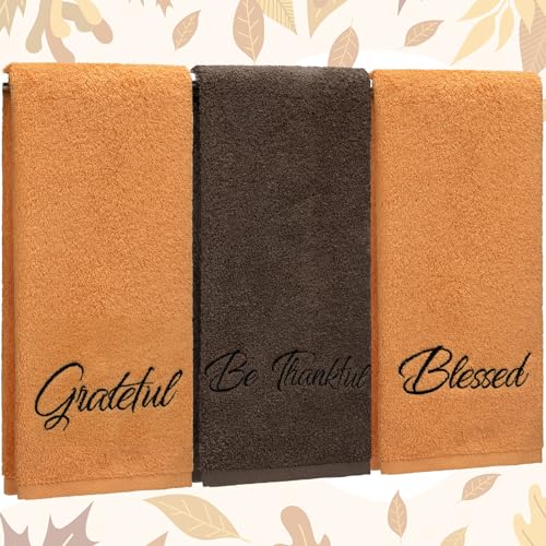 Fanfanwin 3 Pcs Thanksgiving Hand Towels for Bathroom 13.8 x 29.5 Inch...