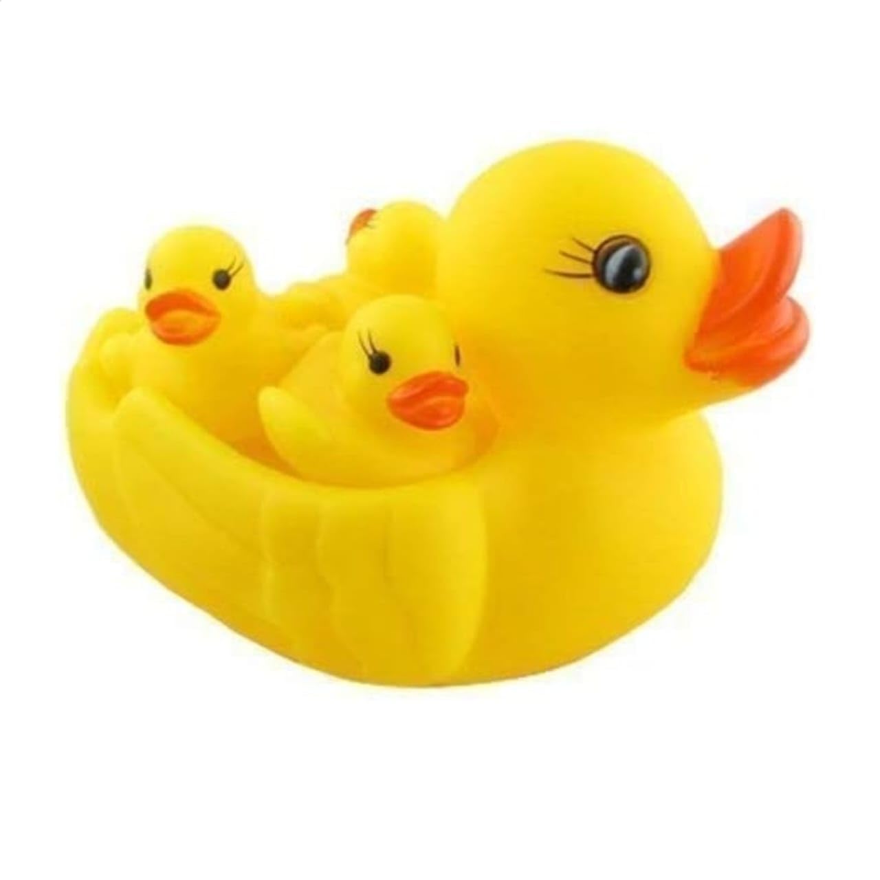 TOYSFAST (Pack of 1) Duck 4 in 1 Chu Chu Set for Kids Bathing Duck Toys Baby Duck Toys Set(A540)
