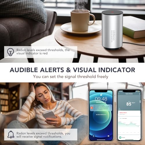 Life Basis Radon Detector for Home Basement, Smart Radon Monitor Fast Capture of Fluctuating Levels, Radon Tester Short & Long-Term Monitoring with Notifications - Connected Mobile App & WiFi - Image 6