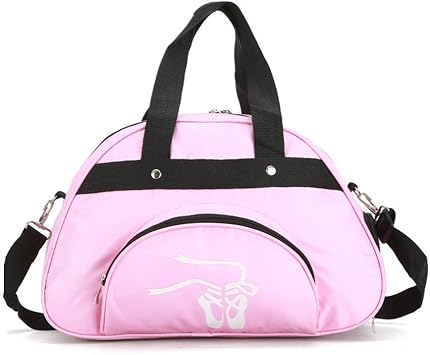 WEISIPU Nylon Dance Duffle Bag, Gym Bag for Women, Garment Shoe Dance Sports Bags Ballet Slippers, Pink